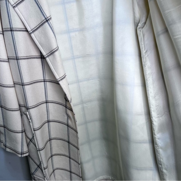 Vintage Yellow Academia Longline Wool Plaid Windowpane Blazer Classic - Picture 8 of 16